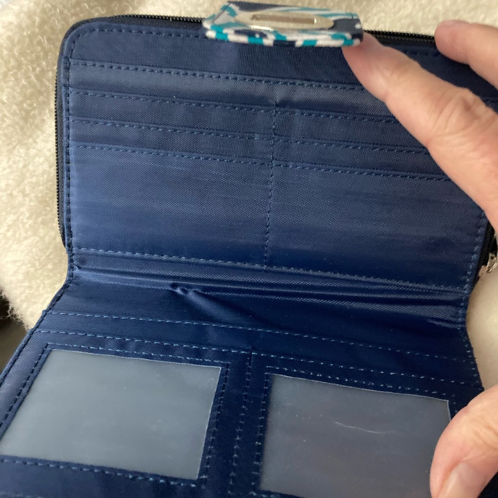 Nwot clutch wallet teal,white and blue - Picture 2 of 4